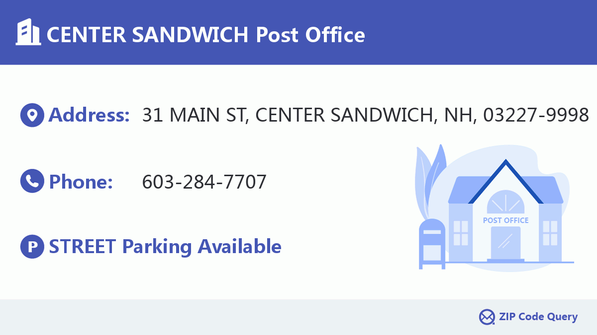 Post Office:CENTER SANDWICH