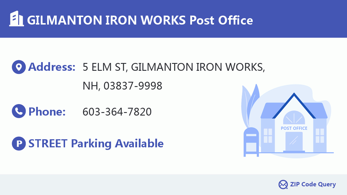 Post Office:GILMANTON IRON WORKS
