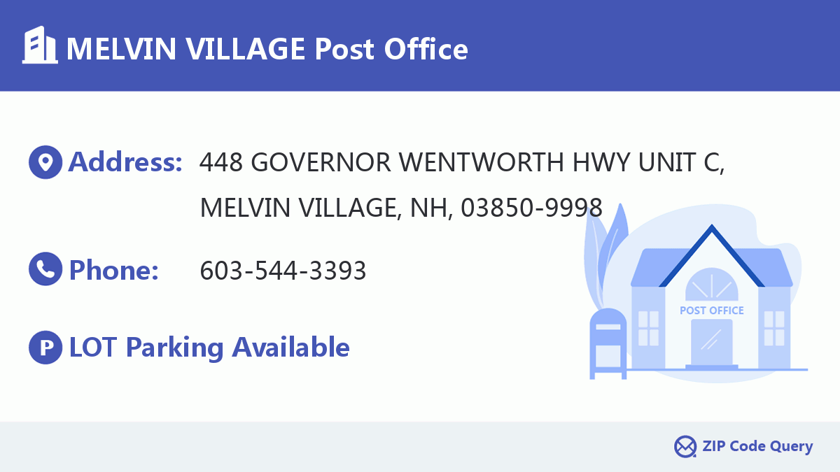 Post Office:MELVIN VILLAGE