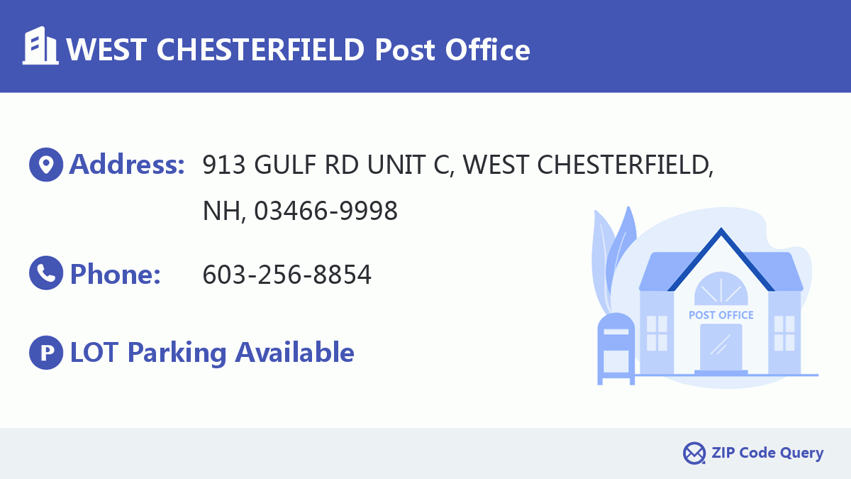 Post Office:WEST CHESTERFIELD